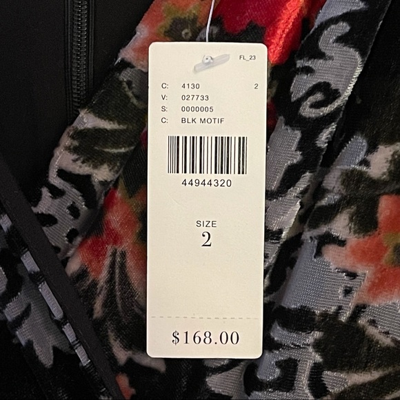 🆕 NWT Perfection - Anthro eri + ali Velvet Kora Floral Burnout - Picture 11 of 11